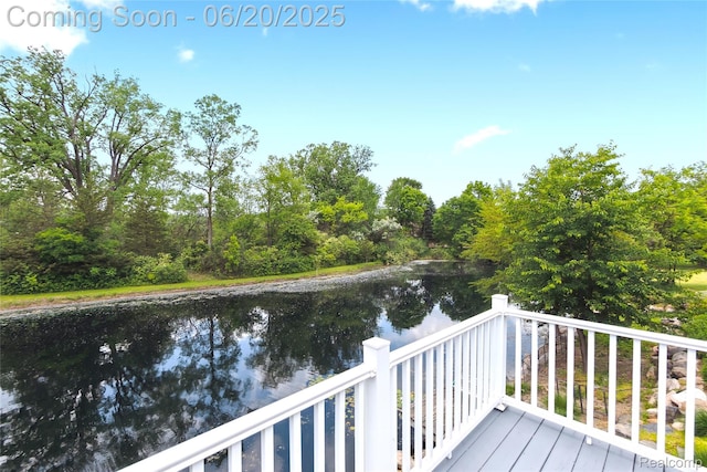 459 N Elms Rd, Flushing, MI 48433 - deck featuring a water view