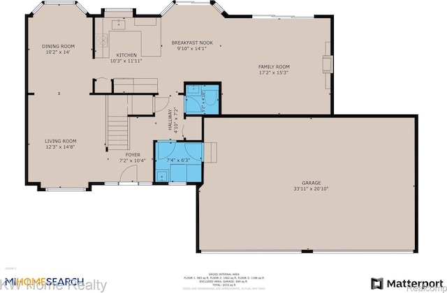 2836 Otter Ct, Wixom, MI 48393 - view of floor plan / room layout