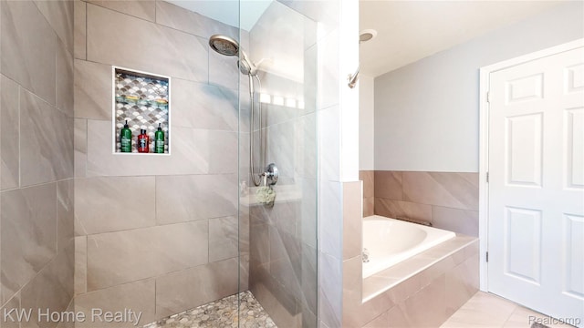 2836 Otter Ct, Wixom, MI 48393 - full bathroom with a tile shower and a bath