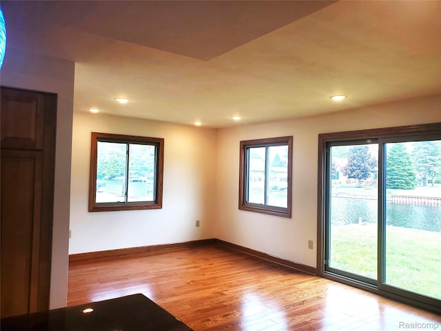115 Choctaw Trl, Prudenville, MI 48651 - unfurnished room featuring plenty of natural light, light wood finished floors, and recessed lighting