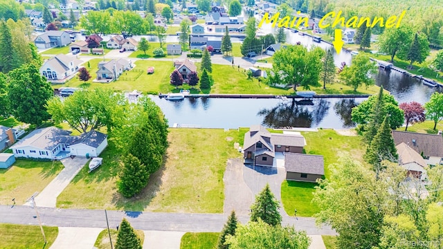 115 Choctaw Trl, Prudenville, MI 48651 - aerial view of residential area with a nearby body of water