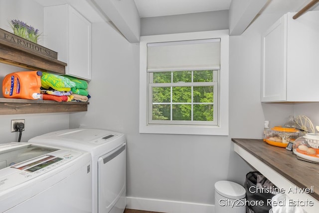 1495 Yeckley Rd, Hastings, MI 49058 - washroom with cabinet space and washing machine and clothes dryer