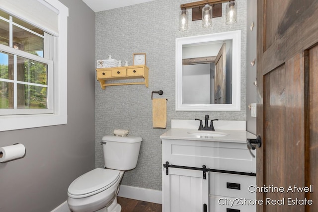 1495 Yeckley Rd, Hastings, MI 49058 - half bathroom featuring vanity and wood finished floors