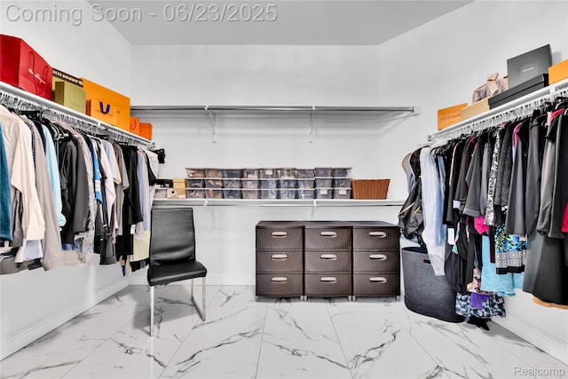 56727 Via Carlotta, Shelby Twp, MI 48042 - spacious closet featuring marble look tile flooring
