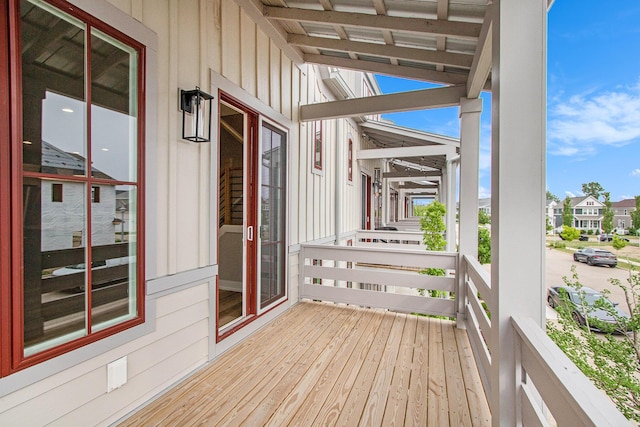 994 Harbor Dr E, Saint Joseph, MI 49085 - wooden terrace with a residential view