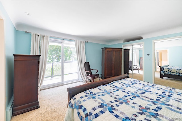 19891 Parke Ln, Grosse Ile, MI 48138 - bedroom featuring carpet floors, access to exterior, and a closet