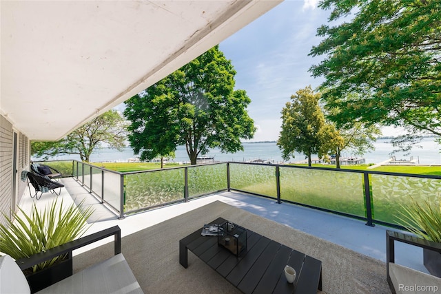 19891 Parke Ln, Grosse Ile, MI 48138 - patio / terrace with a water view