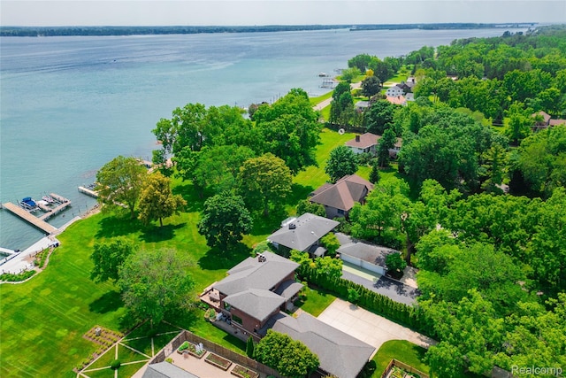 19891 Parke Ln, Grosse Ile, MI 48138 - aerial view of residential area with a nearby body of water