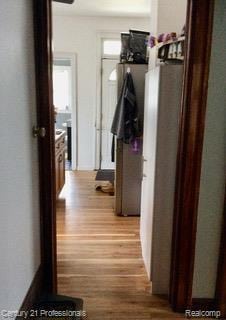 2118 Vinewood St, Detroit, MI 48216 - corridor with wood finished floors