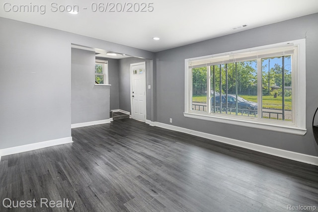 20863 Garden Ln, Ferndale, MI 48220 - spare room with dark wood-style floors and recessed lighting