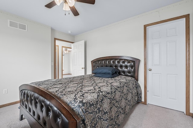 1860 Partridge Ln, Kalamazoo, MI 49009 - carpeted bedroom featuring baseboards and ceiling fan