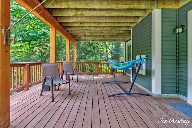 278 Caravan Rd, Norton Shores, MI 49441 - view of wooden terrace