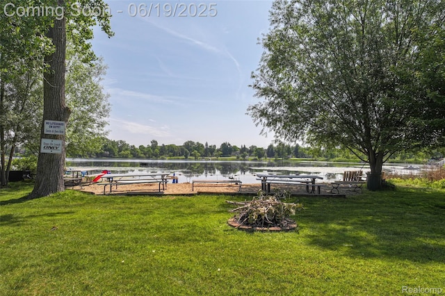 12260 Dollar Lake Dr, Fenton, MI 48430 - surrounding community featuring a lawn and a water view