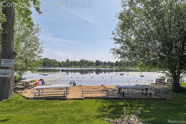 12260 Dollar Lake Dr, Fenton, MI 48430 - view of home's community with a water view and a yard