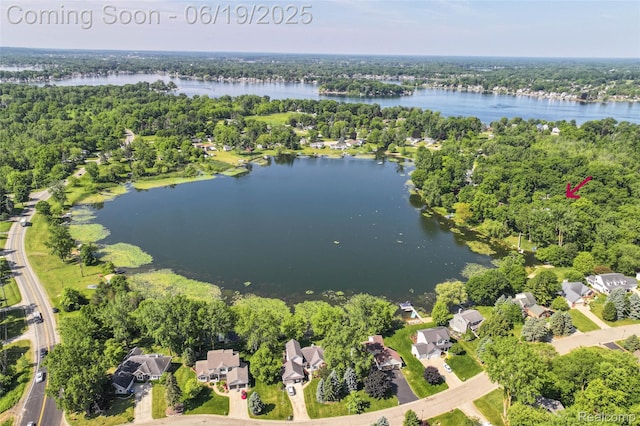 12260 Dollar Lake Dr, Fenton, MI 48430 - aerial view of property's location with a nearby body of water and nearby suburban area