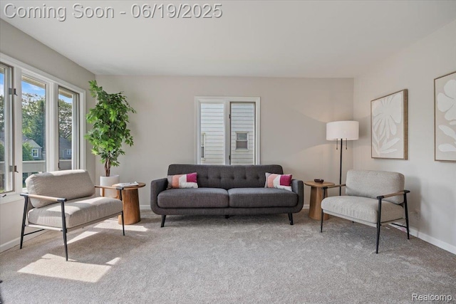 2755 Royal Ave, Berkley, MI 48072 - carpeted living room with baseboards