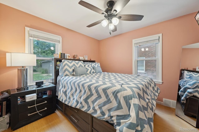 1333 N Franklin St, Dearborn, MI 48128 - bedroom featuring light wood finished floors and a ceiling fan