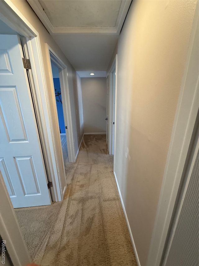 6352 Laurentian Ct, Flint, MI 48532 - corridor with light colored carpet and baseboards