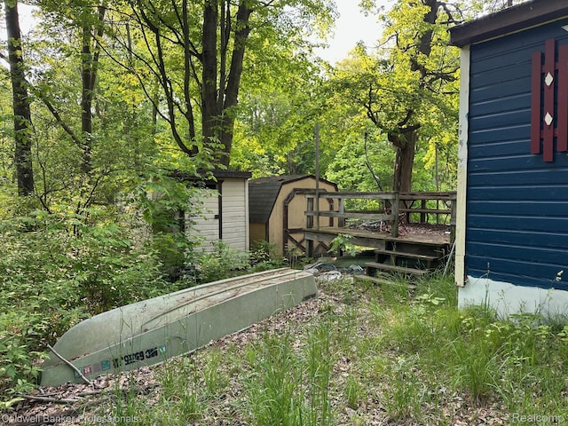 4204 Pantek Park Dr, Attica, MI 48412 - view of yard featuring a storage unit