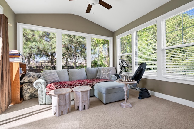 855 Cooks Crossing Dr SE, Byron Center, MI 49315 - sunroom with lofted ceiling, healthy amount of natural light, and carpet flooring