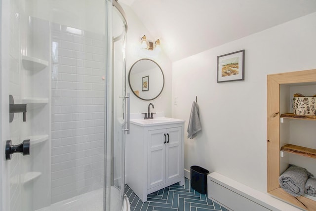 8041 Donovan Rd, Dexter, MI 48130 - full bath with vanity and a stall shower