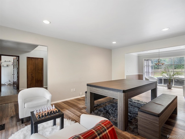 1890 Ludgate Ln, Rochester Hills, MI 48309 - living room with wood finished floors and recessed lighting