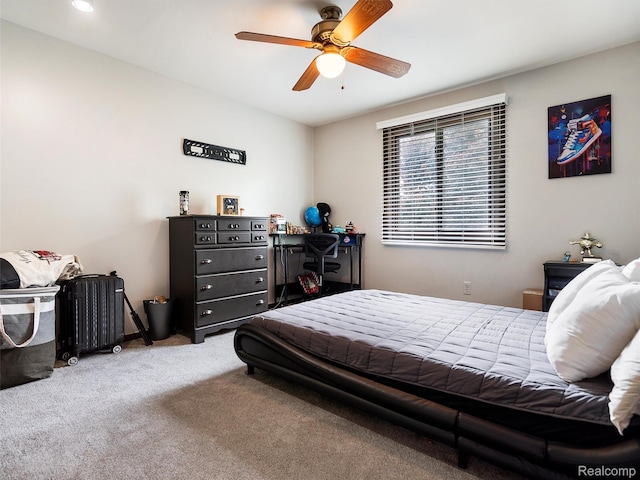 1890 Ludgate Ln, Rochester Hills, MI 48309 - bedroom with carpet floors and a ceiling fan