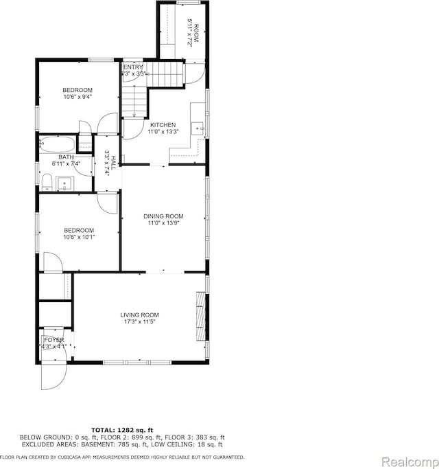 12645 Cloverlawn St, Detroit, MI 48238 - view of floor plan / room layout