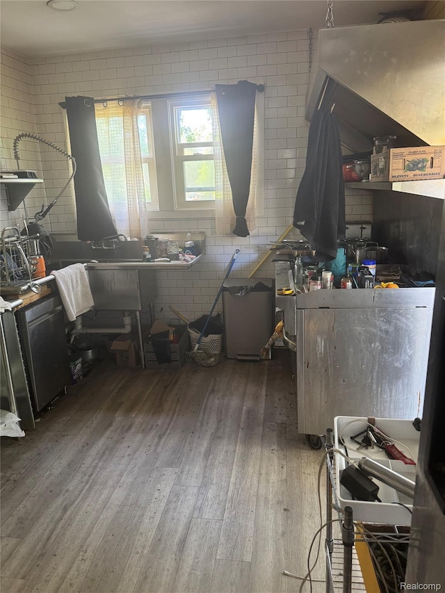 19374 Five Points St, Redford, MI 48240 - miscellaneous room featuring hardwood / wood-style floors