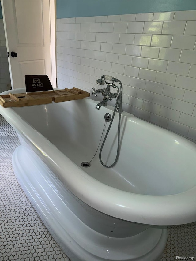 19374 Five Points St, Redford, MI 48240 - full bathroom featuring a tub and tile patterned floors