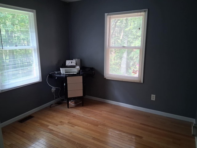 5397 E 80th St, Newaygo, MI 49337 - home office featuring light wood-style flooring and baseboards