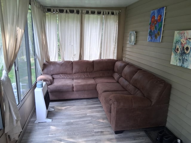 5397 E 80th St, Newaygo, MI 49337 - living area with wood finished floors and wooden walls