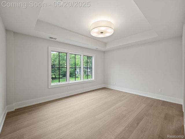 1120 Lyonhurst St, Birmingham, MI 48009 - unfurnished room with a tray ceiling and wood finished floors