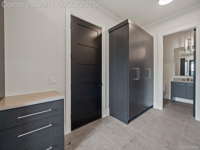 1120 Lyonhurst St, Birmingham, MI 48009 - bathroom with vanity and tile patterned flooring
