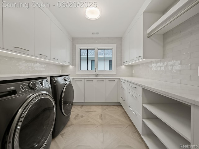 1120 Lyonhurst St, Birmingham, MI 48009 - washroom with independent washer and dryer and cabinet space