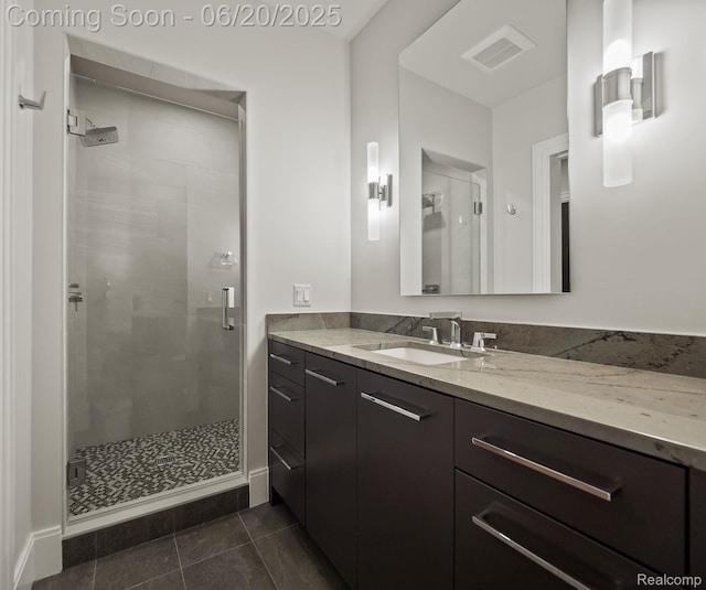 1120 Lyonhurst St, Birmingham, MI 48009 - full bath featuring a shower stall, vanity, and tile patterned flooring