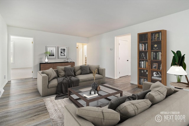922 Marion Ave, Big Rapids, MI 49307 - living area with wood finished floors and baseboards
