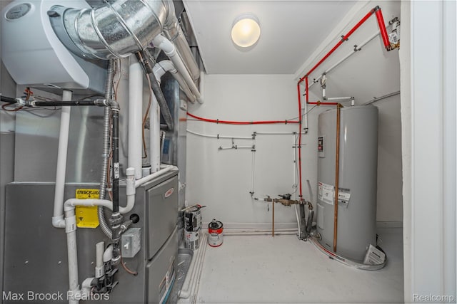 43629 Prospect Unit 102, Novi, MI 48375 - utility room with water heater and heating unit