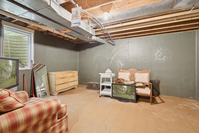 857 Kalamazoo St, South Haven, MI 49090 - below grade area with hardwood / wood-style floors