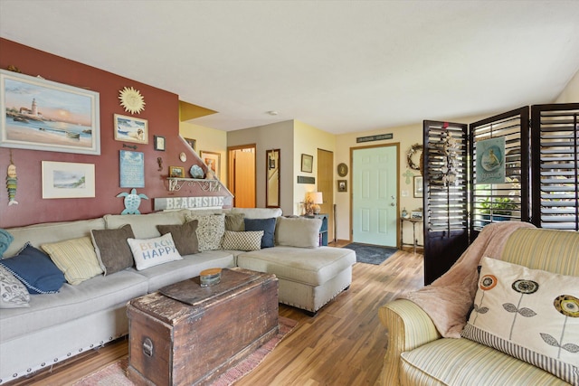 857 Kalamazoo St, South Haven, MI 49090 - living room with wood finished floors