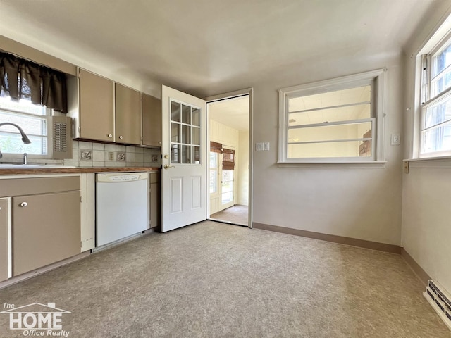 435 Brandon St, Owosso, MI 48867 - kitchen featuring dishwasher and a sink