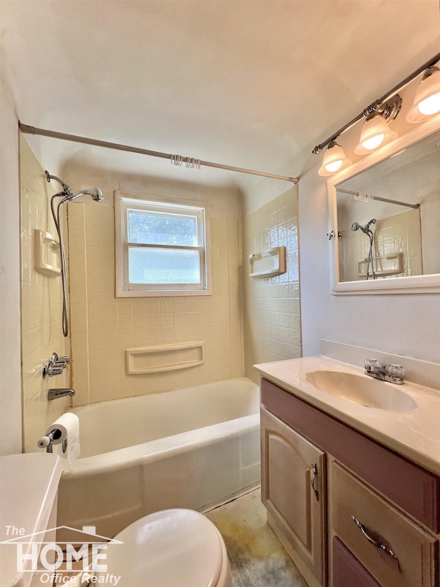 435 Brandon St, Owosso, MI 48867 - bathroom featuring vanity and tub / shower combination