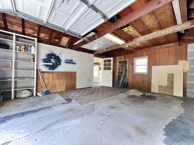 435 Brandon St, Owosso, MI 48867 - garage featuring wood walls