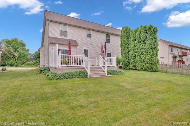 6087 Davison Rd, Byron, MI 48509 - back of property with a deck