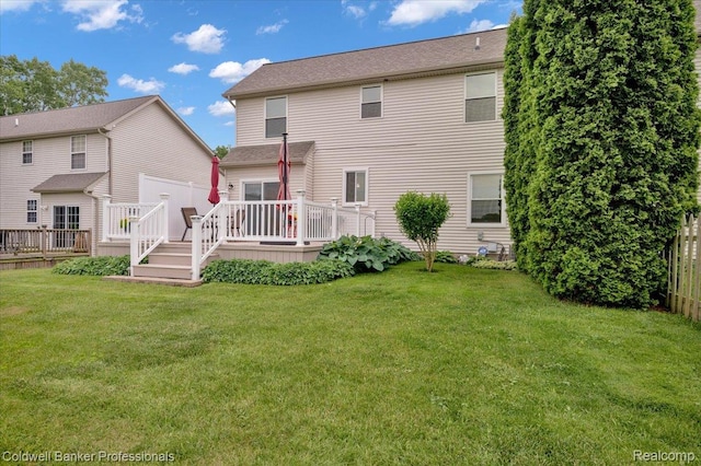 6087 Davison Rd, Byron, MI 48509 - back of house featuring a wooden deck