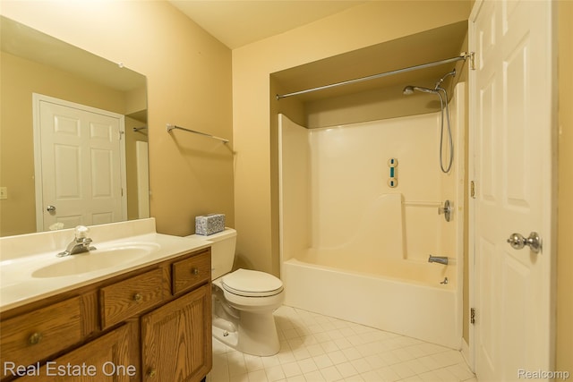62622 Raleigh Ct Unit 4, South Lyon, MI 48178 - bathroom with vanity, shower / bathtub combination, and tile patterned flooring