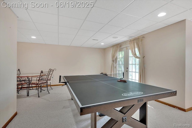43443 Mclean Ct, Novi, MI 48375 - playroom with carpet floors and a paneled ceiling