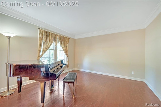 43443 Mclean Ct, Novi, MI 48375 - sitting room featuring crown molding and wood finished floors