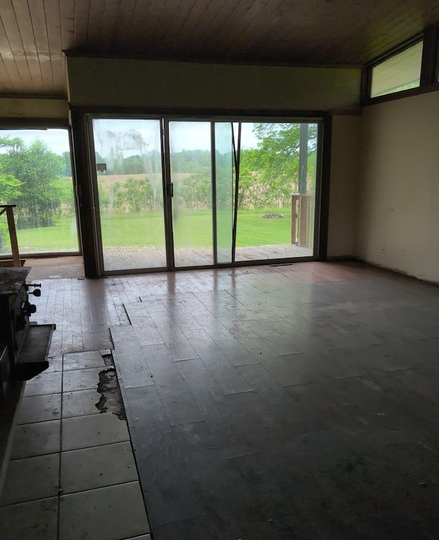 13235 Waterstradt Rd, Marcellus, MI 49067 - spare room featuring hardwood / wood-style flooring and wood ceiling