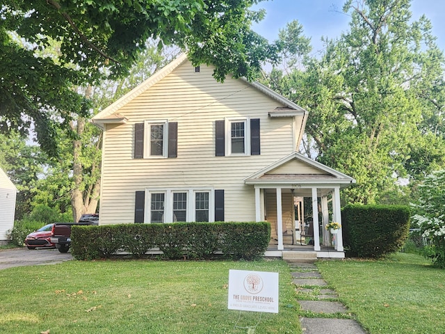 1908 Lakeway Ave, Kalamazoo, MI 49001 - view of front of property with a front lawn and a porch